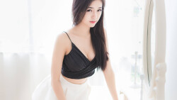 Asian Busty Long-haired Brunette Teen Girl Wallpaper #4442