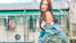 Asian Busty Long-haired Red Hair Teen Girl Wallpaper #2740