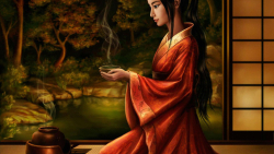 Asian Fantasy Long-haired Brunette Teen Girl Wallpaper #4941