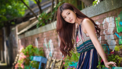 Asian Long-haired Brunette Teen Girl Wallpaper #418