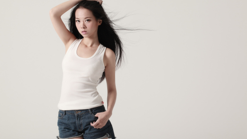Asian Long-haired Brunette Teen Girl Wallpaper #4890
