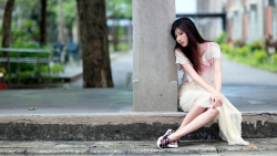Asian Long-haired Brunette Teen Girl Wallpaper #5794