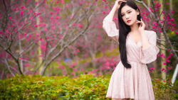 Asian Skinny Long-haired Brunette Teen Girl Wallpaper #6000