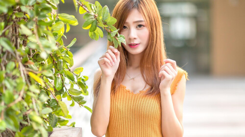 Asian Skinny Red Hair Teen Girl Wallpaper #4055