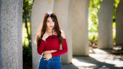 Asian Slim Long-haired Brunette Teen Girl Wallpaper #3076