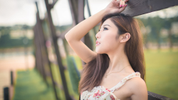 Asian Slim Long-haired Brunette Teen Girl Wallpaper #4824