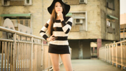 Asian Slim Long-haired Brunette Teen Girl Wallpaper #5713