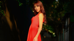 Asian Slim Red Hair Teen Girl Wallpaper #2453