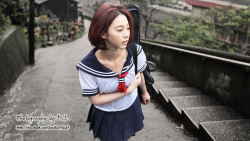 Asian Slim Short Hair Lín Yǔ Brunette Model Teen School Girl Wallpaper #4334