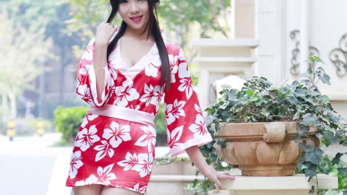 Asian Smiling Brunette Girl Wallpaper #4324