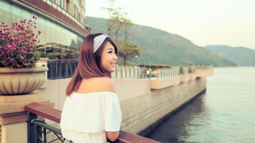 Asian Smiling Brunette Teen Girl Wallpaper #1452