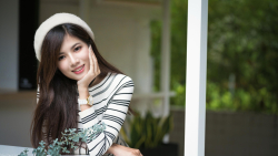 Asian Smiling Long-haired Brunette Teen Girl Wallpaper #2610