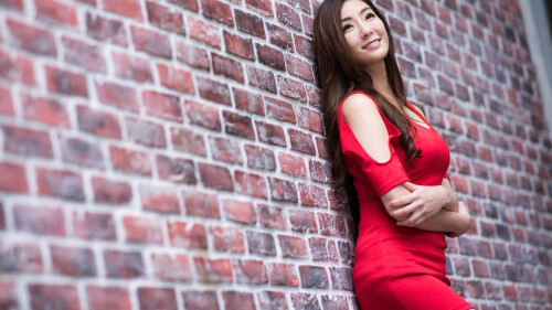 Asian Smiling Long-haired Brunette Teen Girl Wallpaper #4002