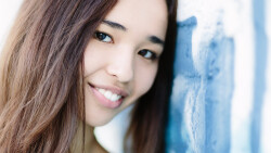 Asian Smiling Long-haired Brunette Teen Girl Wallpaper #5048