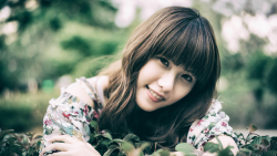 Asian Smiling Long-haired Brunette Teen Girl Wallpaper #5309