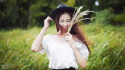 Asian Smiling Long-haired Brunette Teen Girl Wallpaper #5771