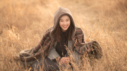 Asian Smiling Long-haired Brunette Teen Girl Wallpaper #6162