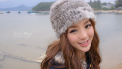 Asian Smiling Long-haired Jancy Wong Chinese Brunette Teen Model Girl Wallpaper #003