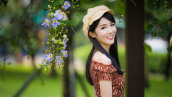 Asian Smiling Skinny Brunette Teen Girl Wallpaper #3201