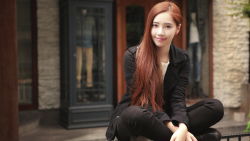 Asian Smiling Slim Long-haired Red Hair Teen Girl Wallpaper #4918