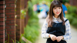 Asian Smiling Tiny Brunette Teen Girl Wallpaper #3032