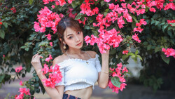 Asian Tiny Busty Brunette Teen Girl Wallpaper #3548