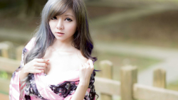 Asian Tiny Long-haired Blonde Teen Girl Wallpaper #4989
