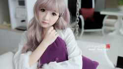 Asian Tiny Long-haired Dian Tsou Pink Hair Teen Girl Wallpaper #5564