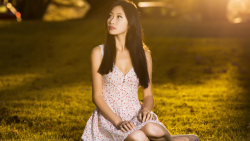 Asian Tiny Small Tits Long-haired Brunette Teen Girl Wallpaper #5668