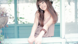 Asian Tiny Smiling Long-haired Brunette Teen Girl Wallpaper #4868