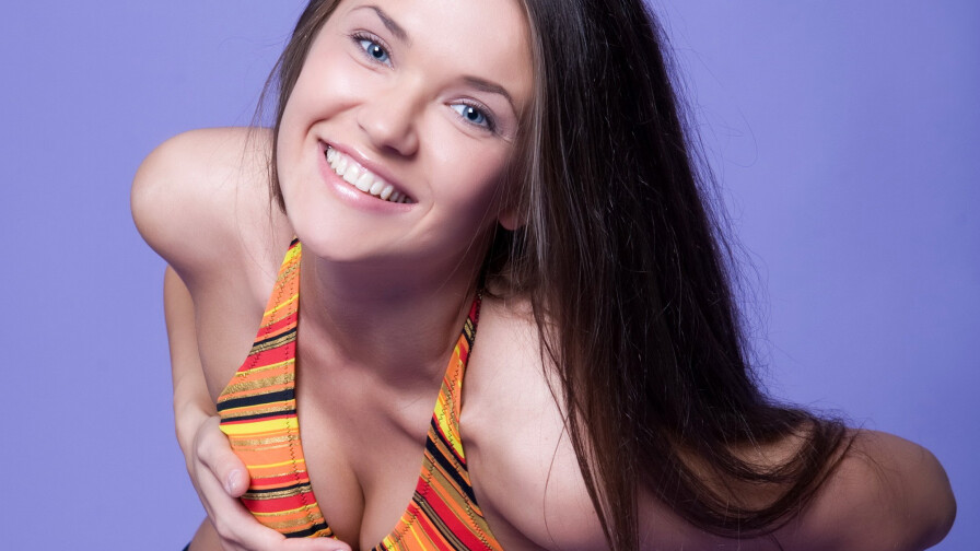 Bikini Hot Smiling Blue Eyed Brunette Teen Girl Wallpaper #773