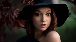 Blue-eyed Olya Pushkina Brunette Model Teen Girl Wallpaper #003