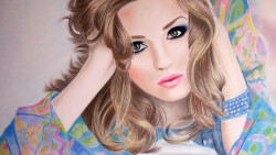 Fantasy Blue-eyed Long-haired Blonde Girl Wallpaper #317