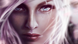 Fantasy Blue-eyed Long-haired Blonde Girl Wallpaper #444