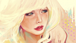 Fantasy Blue-eyed Long-haired Blonde Teen Girl Wallpaper #327