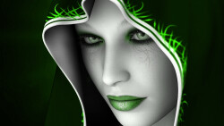 Fantasy Green Eyes Brunette Girl Wallpaper #287