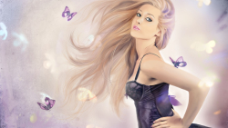 Fantasy Lingerie Blue-eyed Long-haired Blonde Teen Girl Wallpaper #474