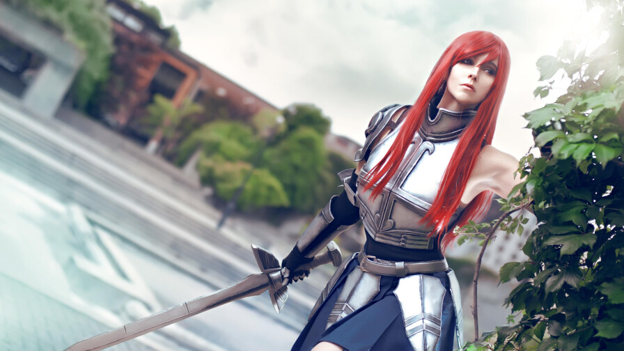 Fantasy Long-haired Red Hair Cosplay Girl Wallpaper #180