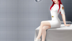 Fantasy Long-haired Red Hair Nurse Girl Wallpaper #256
