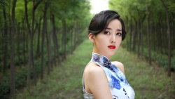 Hú Yǐng Yí Asian Brunette Model Girl Wallpaper #004