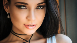 Long-haired Angelina Petrova Ukrainian Brunette Model Girl Wallpaper #021