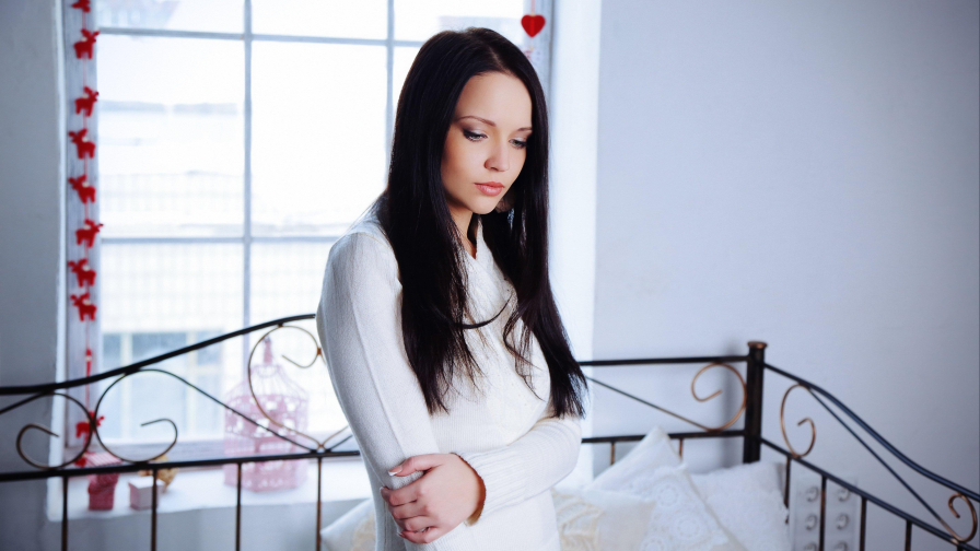 Long-haired Angelina Petrova Ukrainian Brunette Model Girl Wallpaper #022