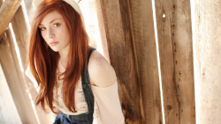 Long-haired Danielle Perry Red Hair Model Girl Wallpaper #001
