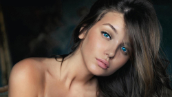 Long-haired Daria Konovalova Russian Brunette Model Teen Girl Wallpaper #002