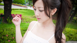 Long-haired Mikako Zhang Kaijie Asian Brunette Teen Model Girl Wallpaper #115