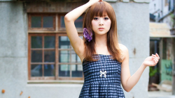Long-haired Mikako Zhang Kaijie Asian Red Hair Teen Model Girl Wallpaper #131