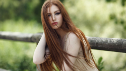Long-haired Valentina Galassi Italian Red Hair Model Teen Girl Wallpaper #002