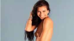 Nude Slim Smiling Topless Small Tits Long-haired Brunette Teen Girl Wallpaper #3881