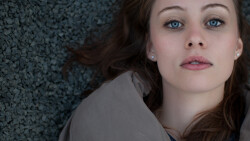 Sexy Blue-eyed Long-haired Brunette Teen Girl Wallpaper #6328