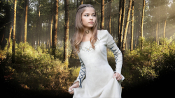 Sexy Blue-eyed Long-haired Medieval Princess Blonde Cosplay Teen Girl Wallpaper #8058